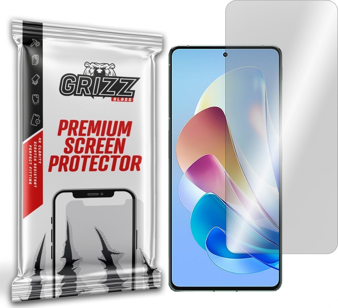 Mbrojtëse ekrani GrizzGlass për ZTE nubia Z40S Pro, xham hibrid, transparente