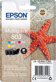 Ngjyrë për printer Epson Ink C13T03U54010 Ink, color, 3x2.4ml, Epson Expression Home XP-2100, 2105, 3100, 3105 WF-2310, e kaltër/kuqe/verdhë