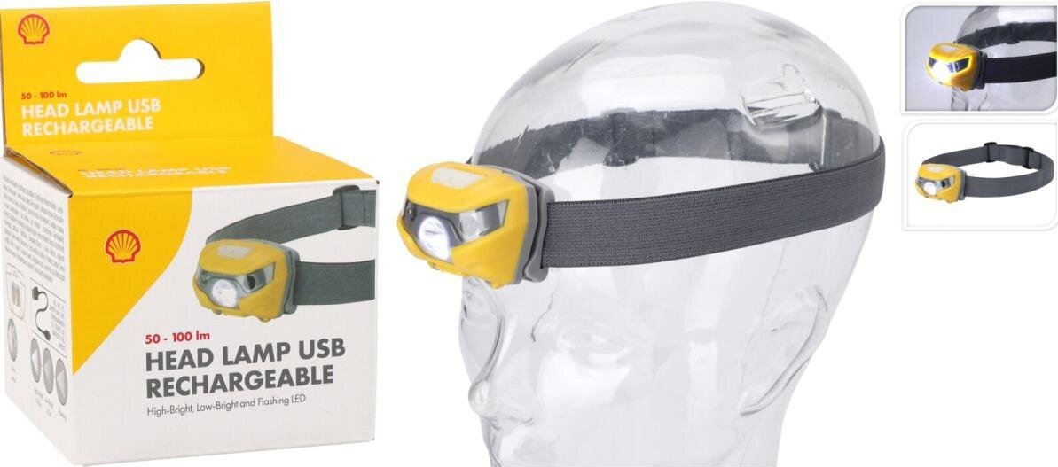 Fener frontal LED Shell, karikim me USB, sensor lëvizjeje, i zi
