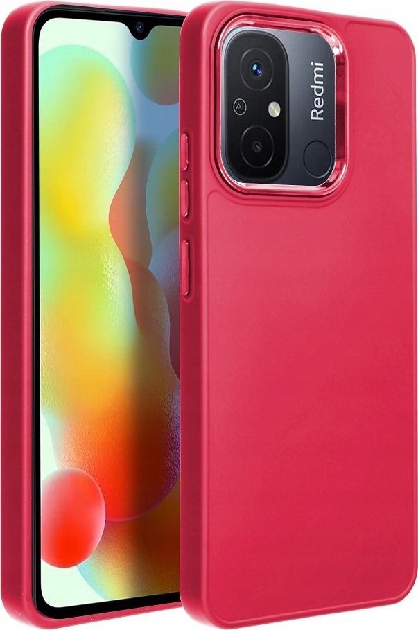 Futrollë matte për telefon Xiaomi Redmi 13C Poco C65, me kornizë, pjesë e pasme qelqi, transparente