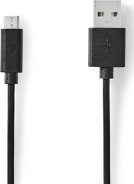 Kabllo USB Nedis USB 2.0, USB A në Micro USB, 2m, e zezë