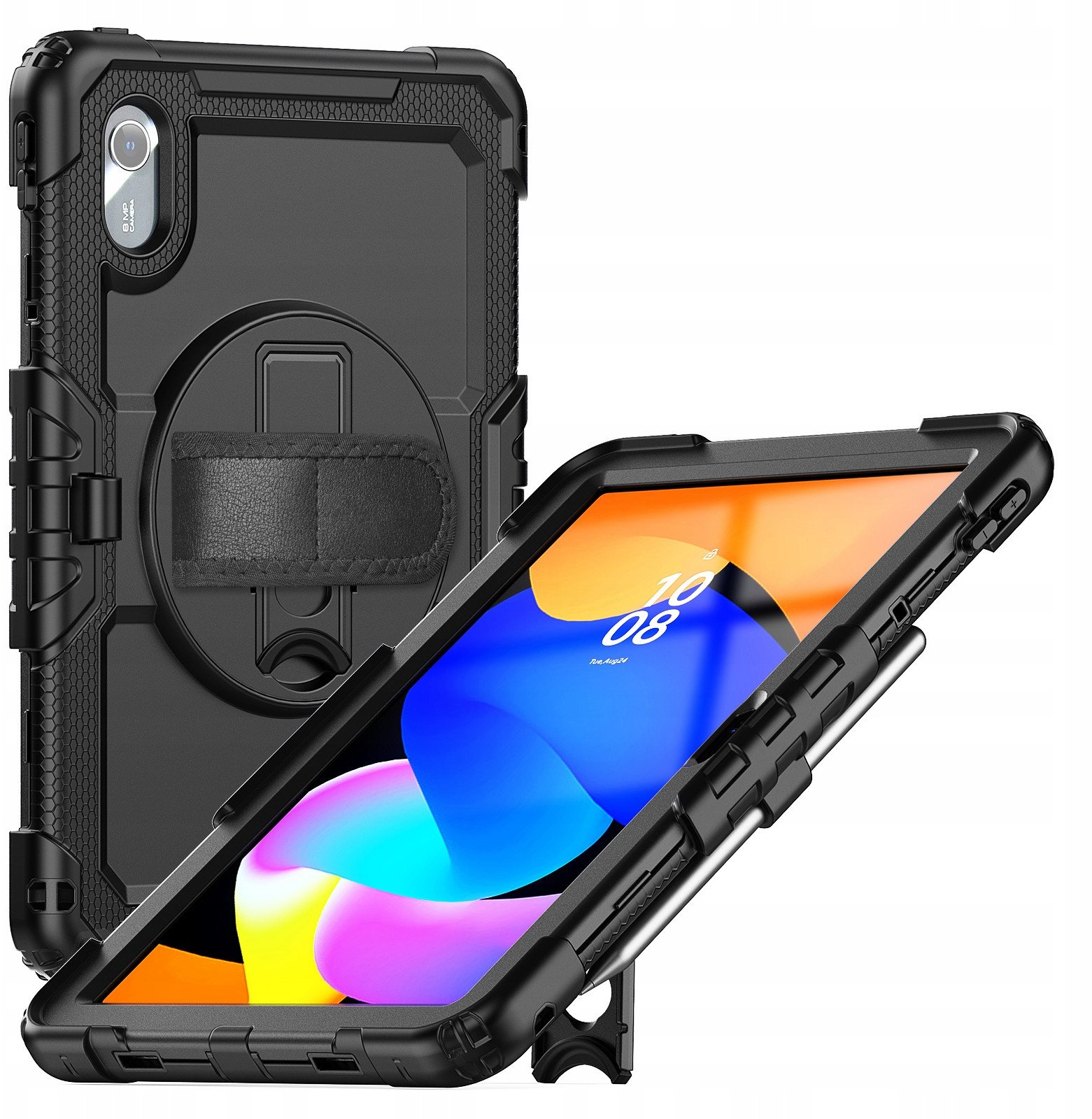 Футрола со заштитно стакло Tech-Protect Solid за Lenovo Idea Tab 11.0, со држач, црна