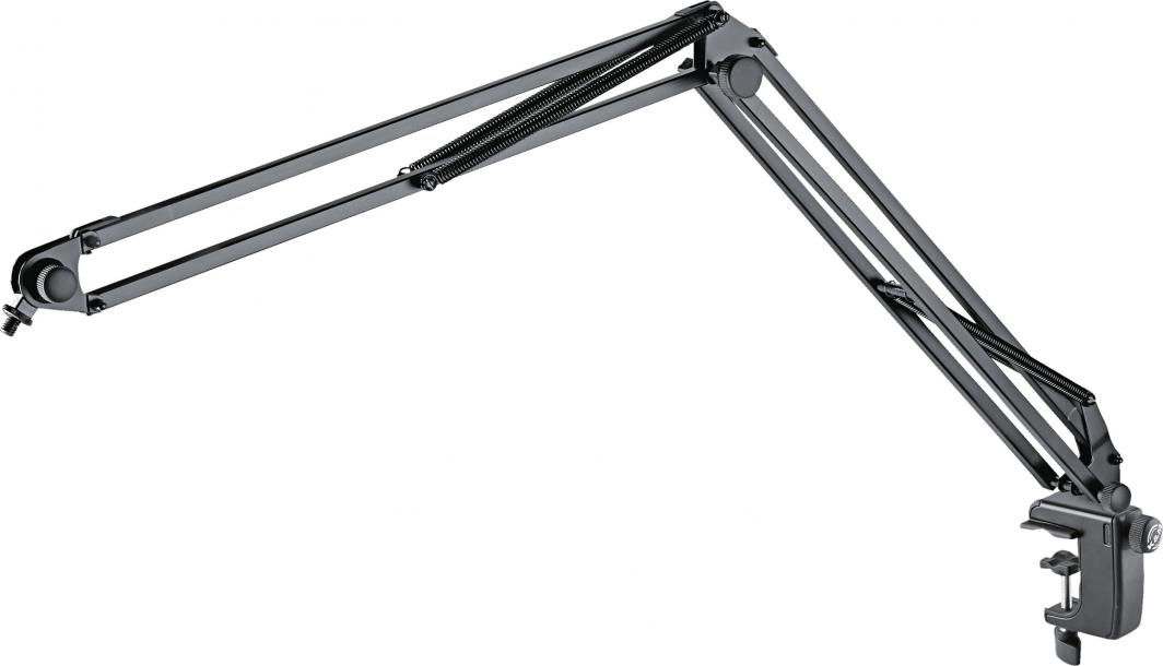 Krah tavoline për mikrofon Konig&amp;Meyer 23840.300.55, filetë 3/8" dhe 5/8", i zi