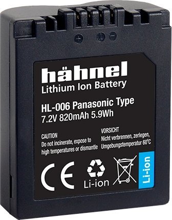 Bateri për kamerë Hähnel HL-006 Panasonic, 820mAh, Li-Ion