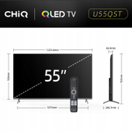 Televizor CHiQ U55QST, 55" QLED 4K, Google TV, i zi