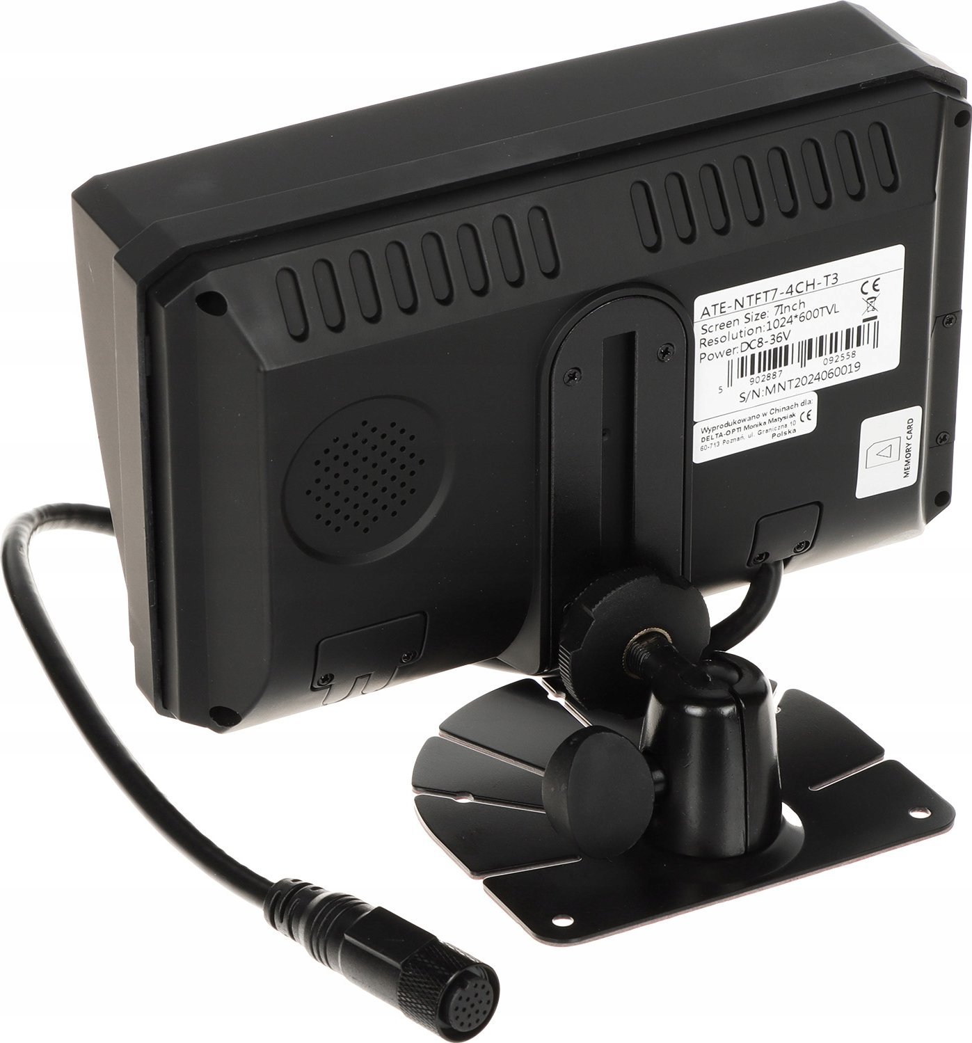 Regjistrues mobil me monitor ATE ATE-NTFT7-4CH-T3, 4 kanale, ekran 7", për automjete