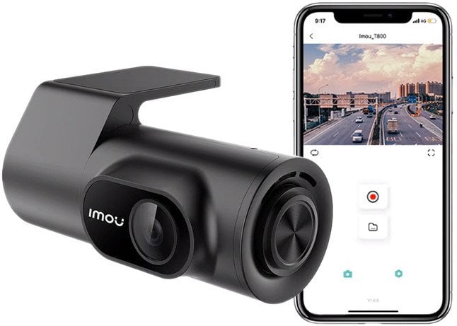Kамера за автомобил Imou Dash Cam T800 LC CDR8411 W, HD видео, WiFi, црна