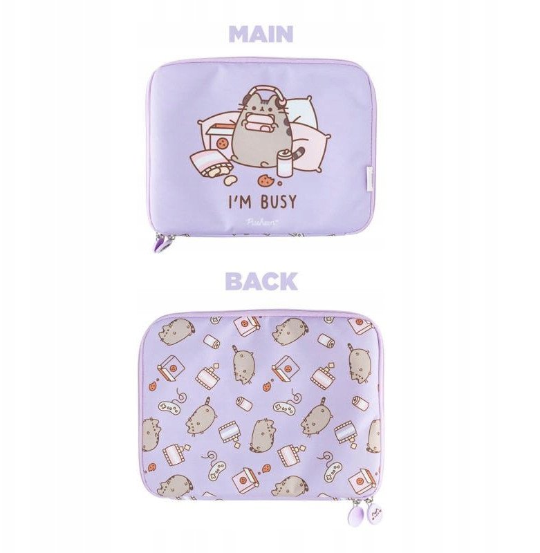 Kopertinë tableti Pusheen Im Busy, poliester, shumëngjyrëshe