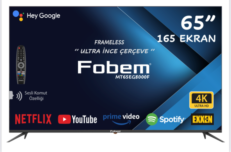Televizor Fobem MT65EG8000F, 65", LED, Full HD, Smart, Android