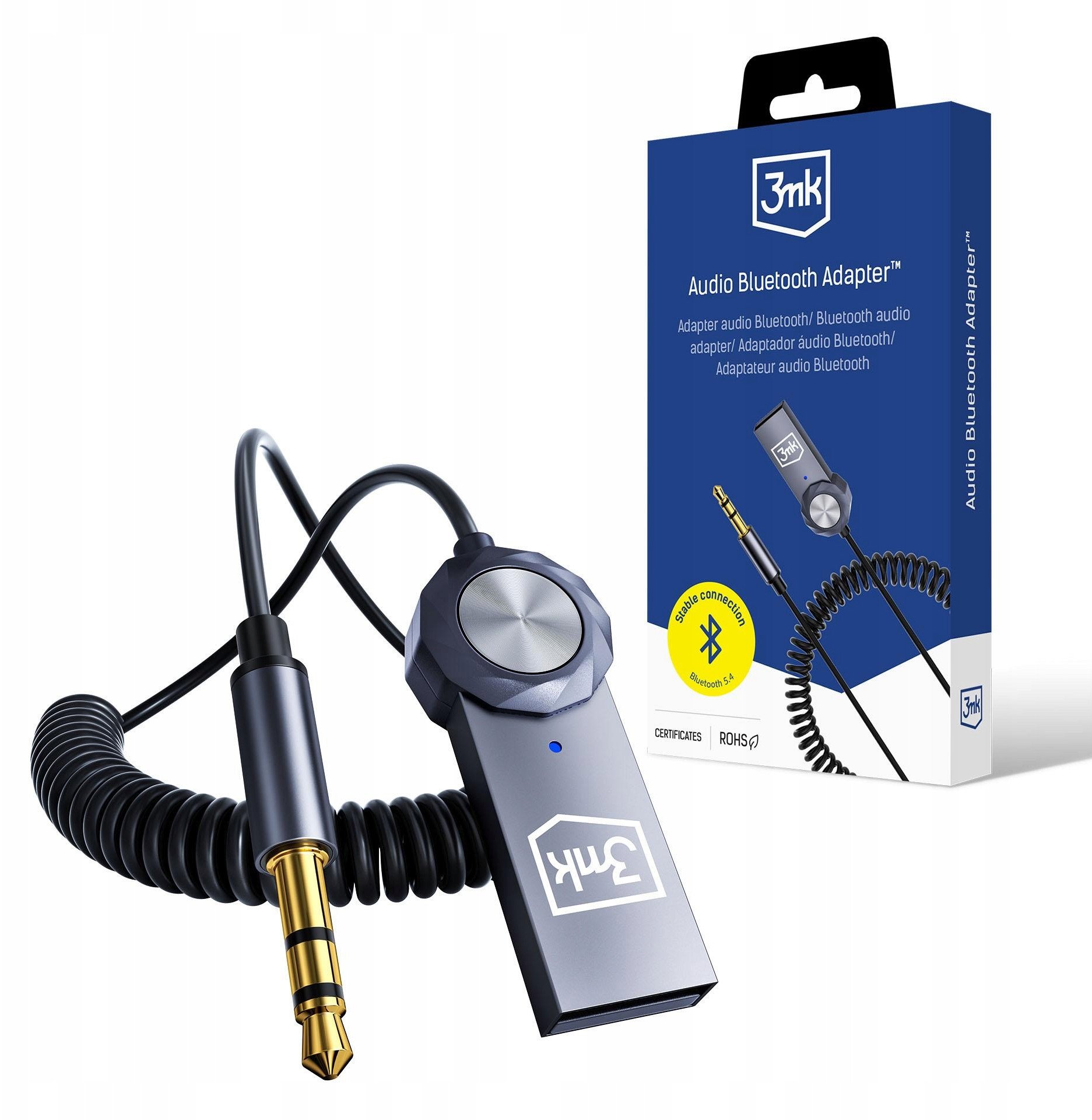 Adapter audio Bluetooth 3mk, USB, Jack 3.5 mm, me mikrofon