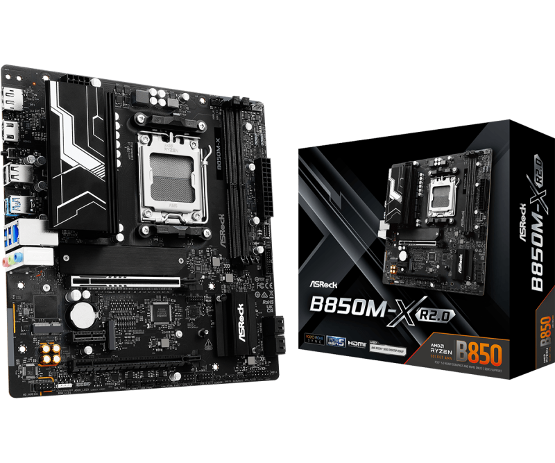 Pllakë amë Asrock B850M X R2.0, Socket AM5, DDR5, Micro ATX