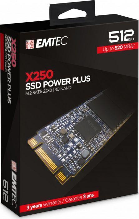 Disk SSD Emtec X250, 512GB, M.2 2280 SATA III