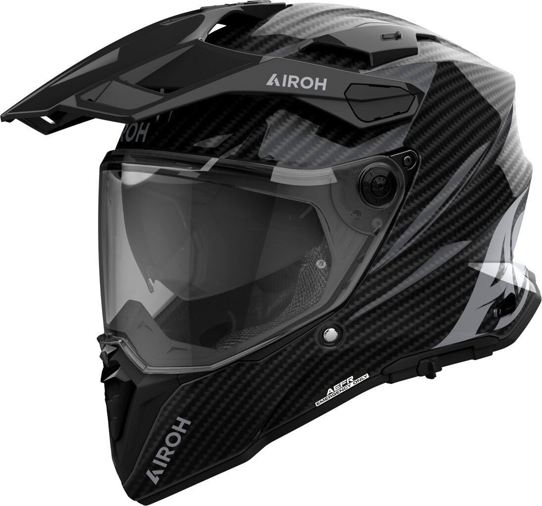 Helmetë adventure Airoh Commander 2 Carbon, Full Carbon, madhësia S, e zezë