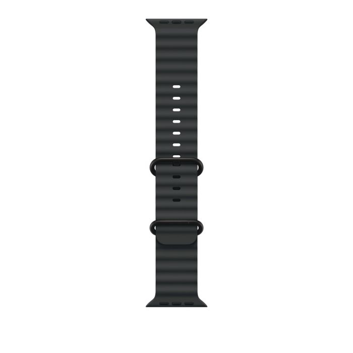 Apple Watch 49mm Band, Black Ocean Band, Black Titanium Finish