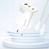 Karikues USB Dudao A29EU, 65W GaN, 2x USB C 1x USB A, i bardhë