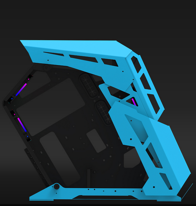 Kasa gaming AQIRYS Procyon, mid tower ATX, ARGB, blu