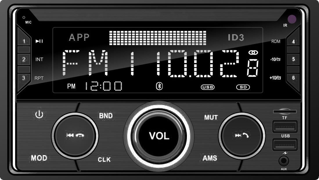 Radio veture Blow AVH-9620, 2DIN, Bluetooth, RDS, RGB, e zezë