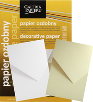 Декоративна хартија Galeria Papieru A4, 120g, пакување 50 листови, бела