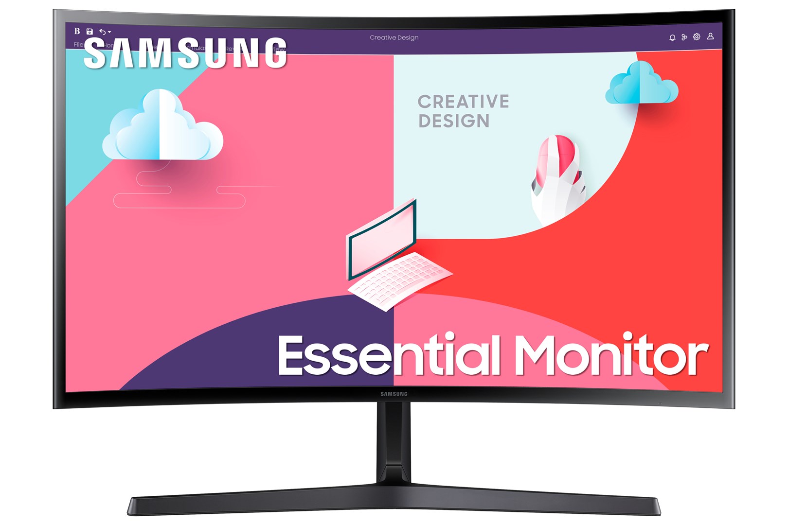 Монитор Samsung S24C366EA, 24”, Full HD, закривен, црн