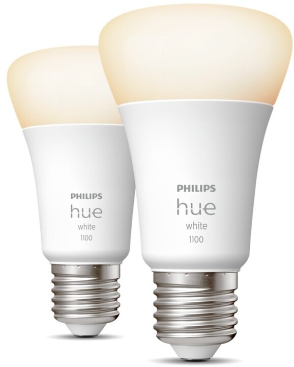 Poç Philips Hue White 9.5W 1100lm E27, 2 copë