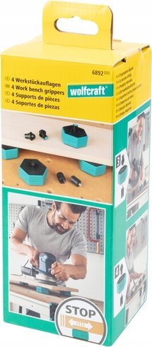 Jastëkë shumëfunksionalë pune Wolfcraft, set 4 copë, me veshje gome, jeshil