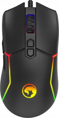 Гејминг глушец Marvo M655, 12000 DPI, 7 копчиња, со RGB осветлување, со USB кабел, црн