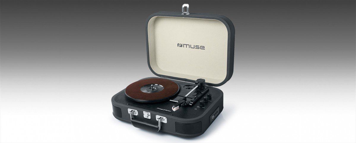Gramafon Muse MT-201DG Retro, Bluetooth, USB, kafe