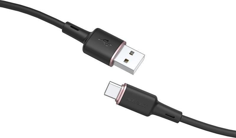 Kabllo USB Acefast USB-A në USB-C, 1.2m, 3A Quick Charge, e zezë