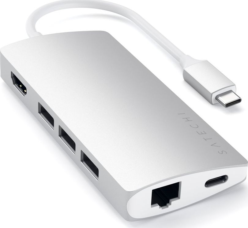 Dock USB C Satechi ST TCMA2S, HDMI 4K 60Hz, PD 60W, gri alumini