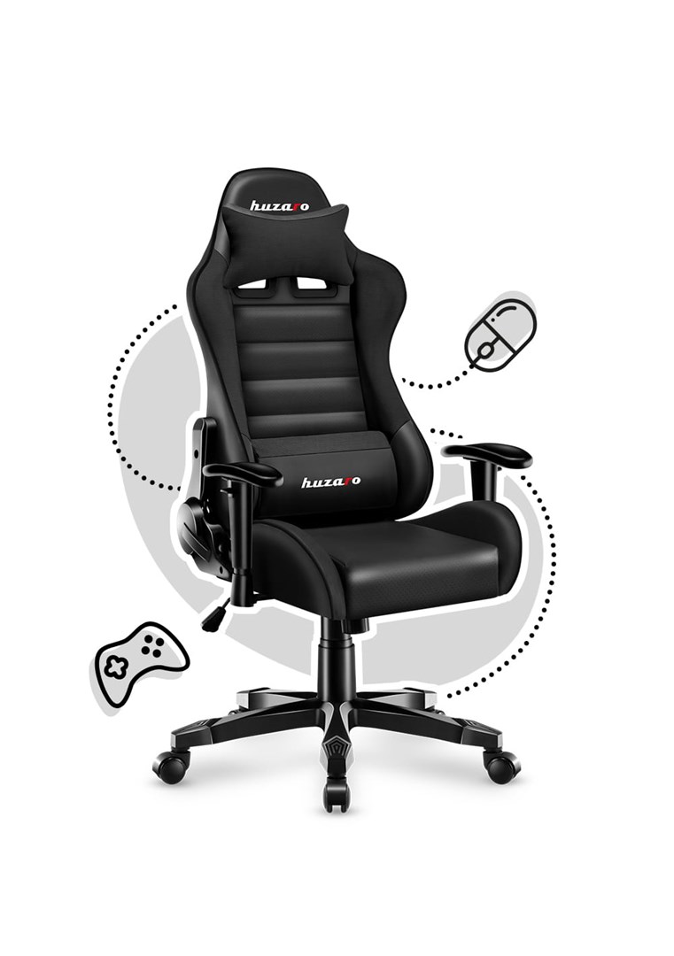 Karrige lojërash për fëmijë Huzaro HZ-Ranger 6.0, 160 cm, e zezë