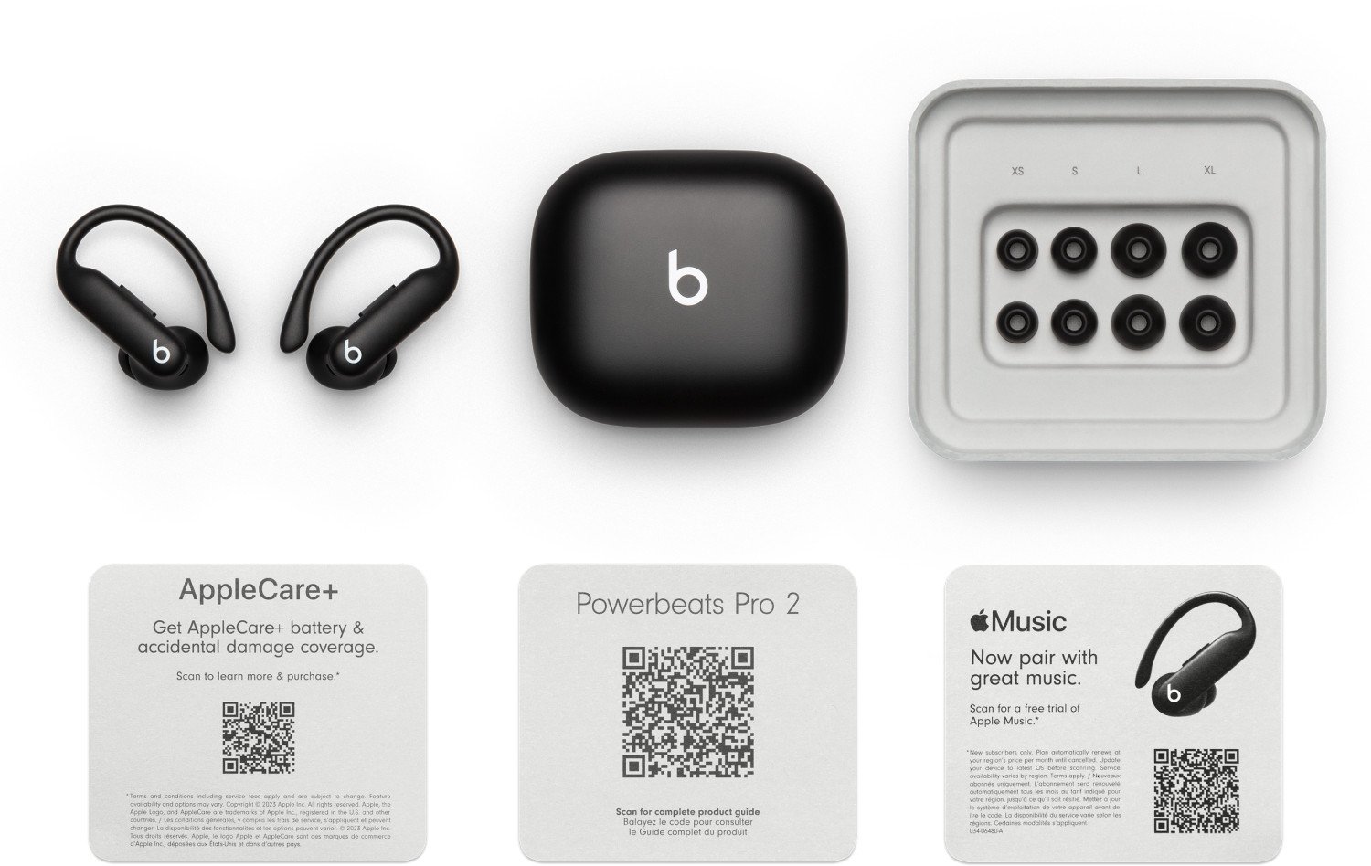 Kufje sportive Beats Powerbeats Pro 2, pa tela, me ear hook, të zeza