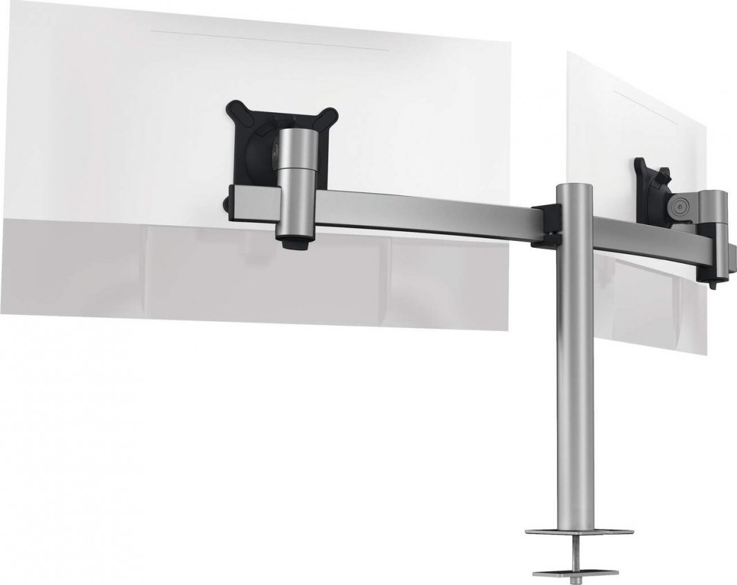 Mbajtës tavoline për 2 monitorë Durable Pro 508623, 21"-27", deri 8kg, argjendtë