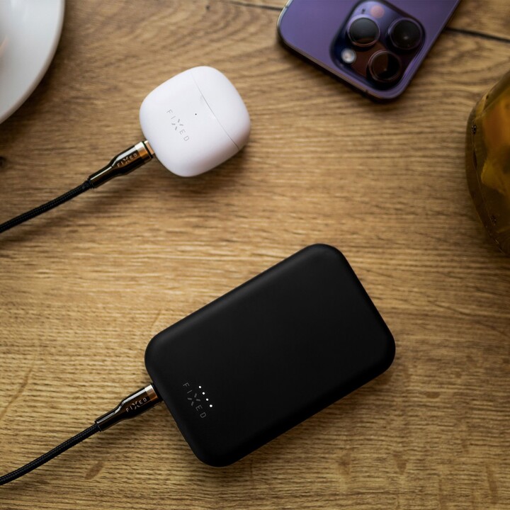 Kabllo karikimi dhe për të dhëna FIXED USB-C - USB-C, USB 2.0, PD 100W, 1.2m, e zezë