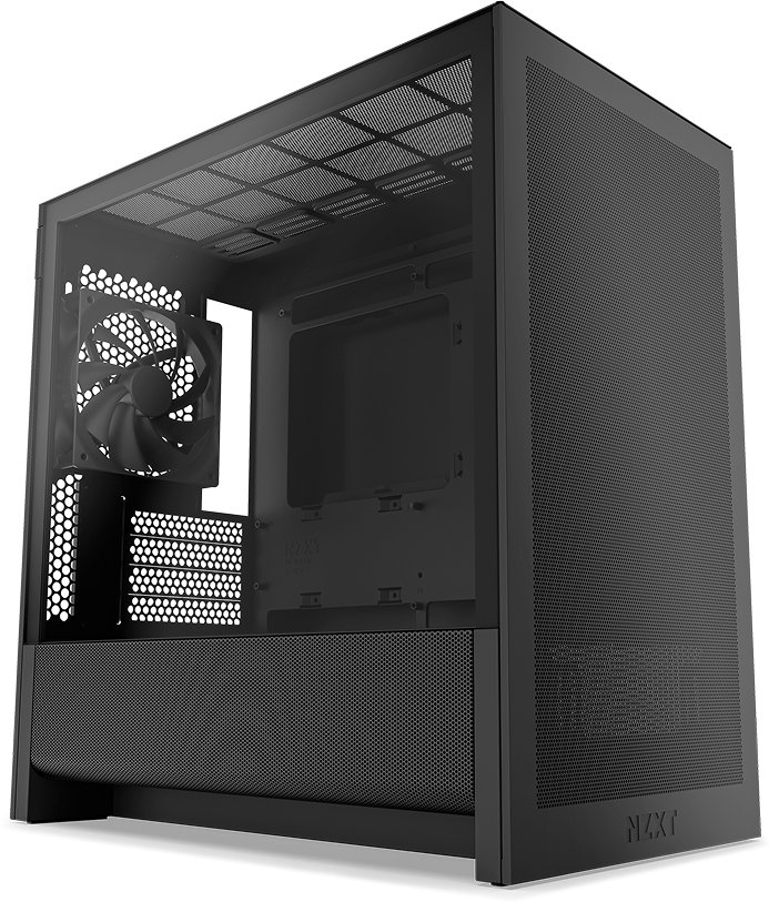 Kuti kompjuteri NZXT H3 Flow 2025, MicroATX, xham i kalitur, e zezë