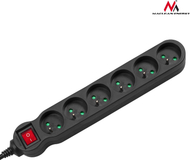 Zgjatues elektrik Maclean Energy MCE225, 6 dalje, 1.5 m, i zi