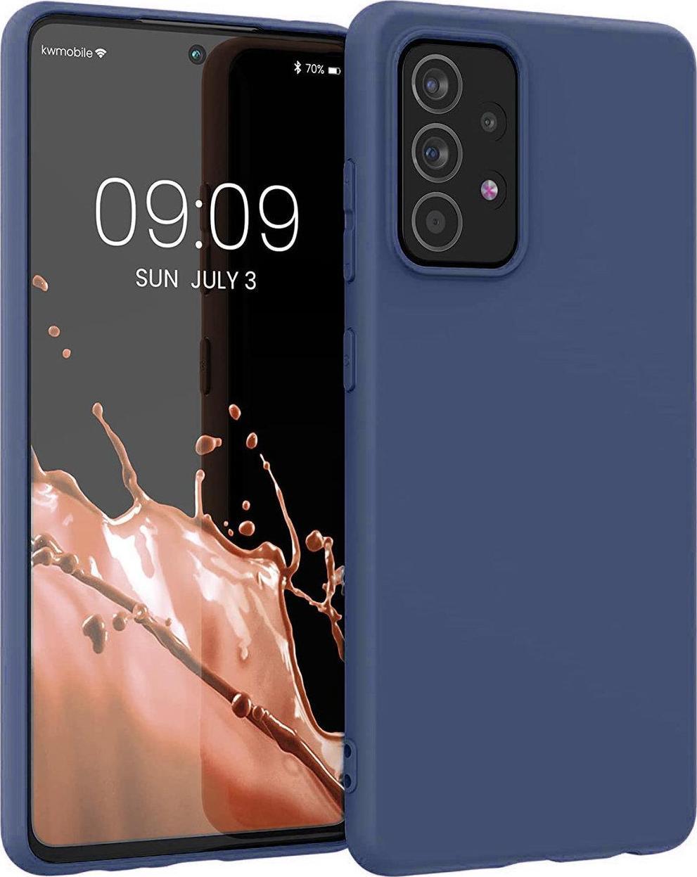 Mbulesë telefoni Hurtel Silicone Case për Samsung Galaxy A22 4G, silikon fleksibil, blu