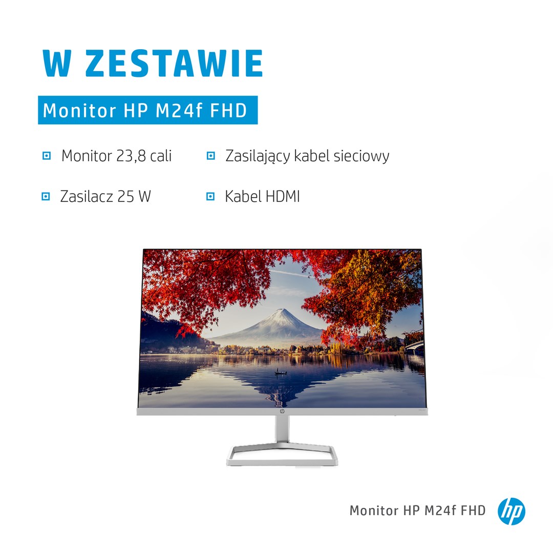 Monitor HP M24f FHD, 23.8", 1920 x 1080, Full HD, 75 Hz, i zi