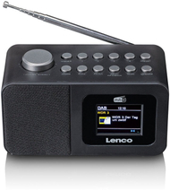 Radio alarm Lenco CR-625BK, DAB+/FM, ekran me ngjyra 2.4", i zi