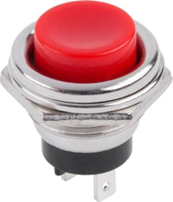 Ndërprerës buton PBS26B, PUSH ON, me buton të kuq
