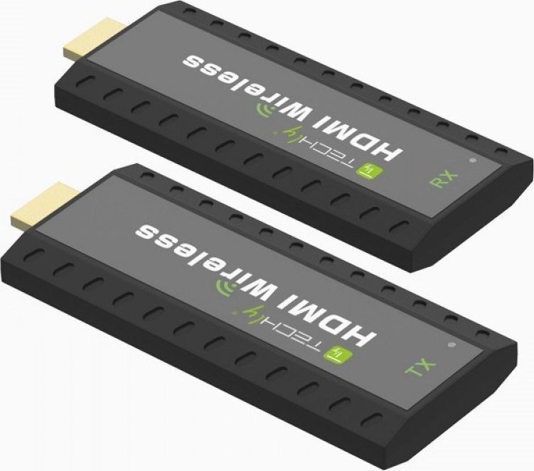 Extender AV Techly IDATA HDMI WL53, transmetues dhe marrës HDMI pa kabllo, i zi