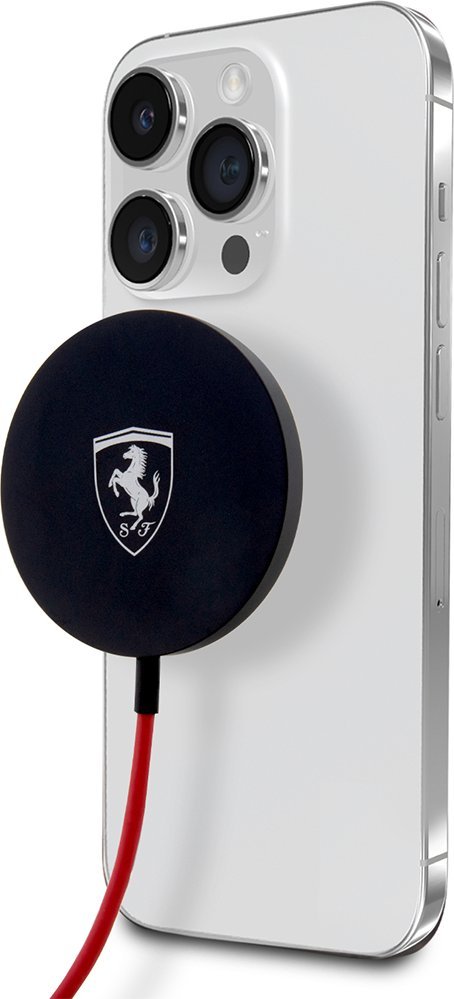 Karikues magnetik wireless Ferrari FECBMSMENK, 15W, MagSafe, i zi