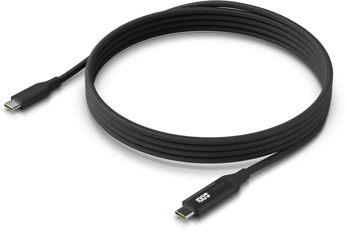 Kabllo USB C Ubiquiti UACC Cable USB 100W 2M BK, 2m, 100W, zi gri