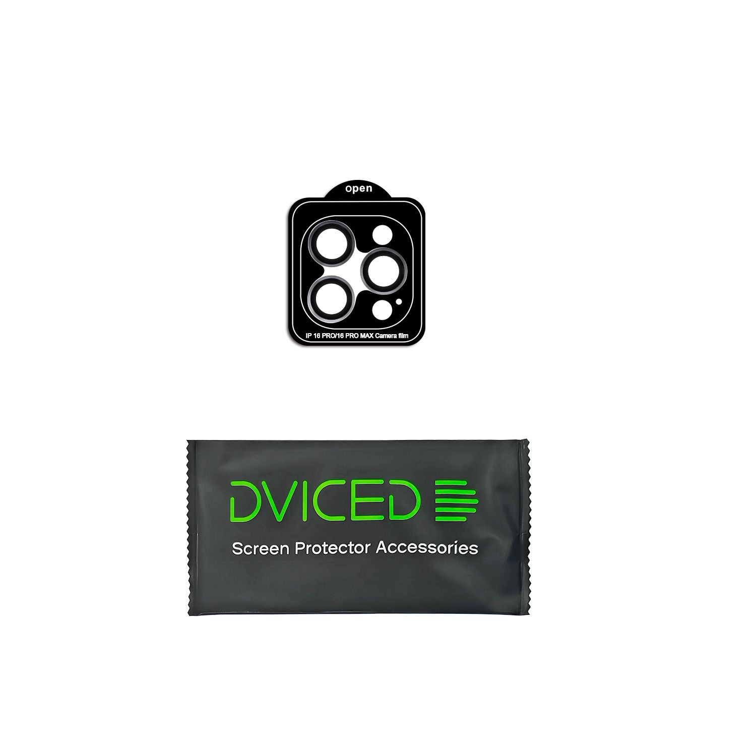 Dviced Tempered Glass Camera Protector For iPhone 16 Pro/16 Pro Max With Applicator