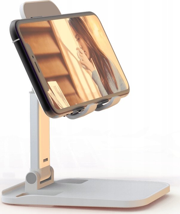 Mbajtëse telefoni dhe tableti Digipower Video Call Stand, e palosshme, e bardhë