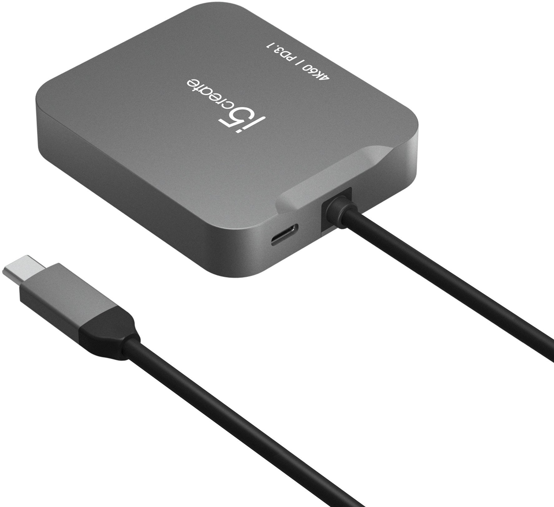 Adapter udhëtimi USB C J5create JCD3191, 4K 60Hz, Power Delivery 140W, i zi