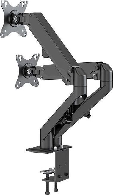 Mbajtëse tavoline për monitorë Neomounts DS70-700BL2, për 2 monitorë 17"-27", mekanizëm me gaz, e zezë