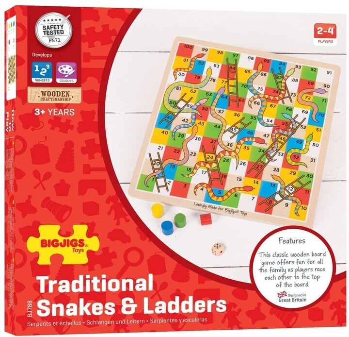 Lojë tavoline Bigjigs - Ladders and snakes 2