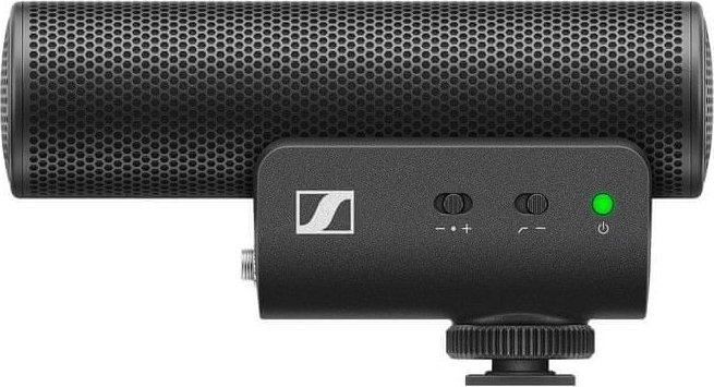 Mikrofon shotgun Sennheiser MKE 400, kompakt, me 3 nivele ndjeshmërie, i zi