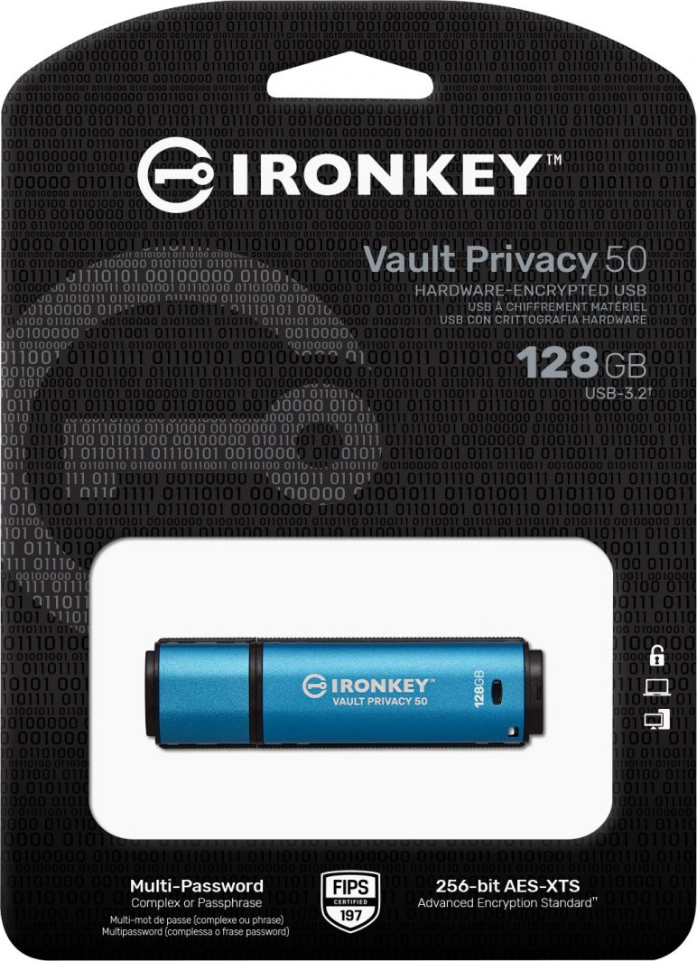 USB Kingston IronKey Vault Privacy 50, 128GB