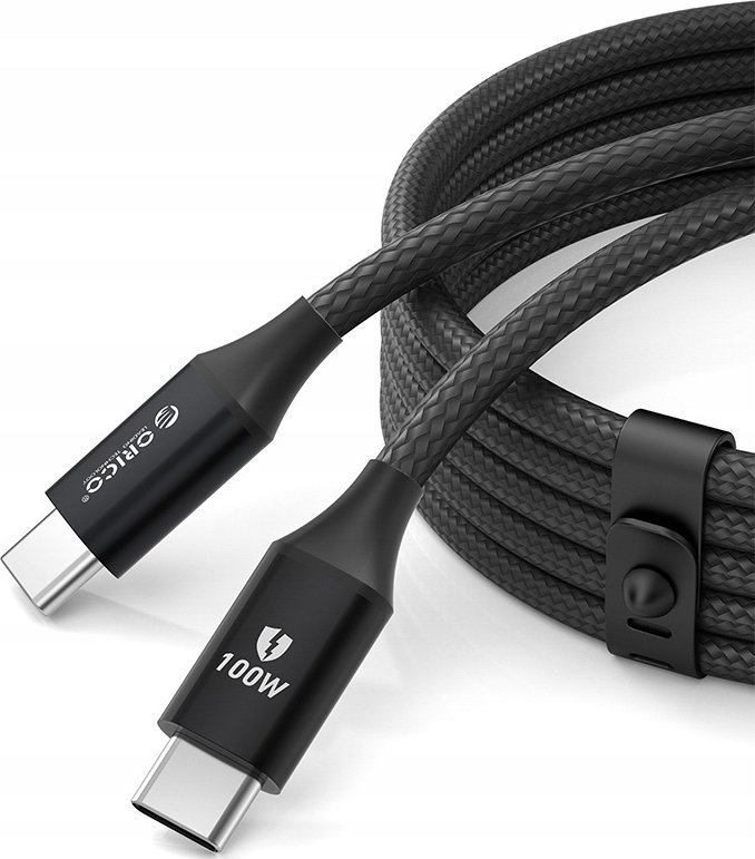 Kабел Orico CDX, USB-C во USB-C, 100W 5A, 1m, црн